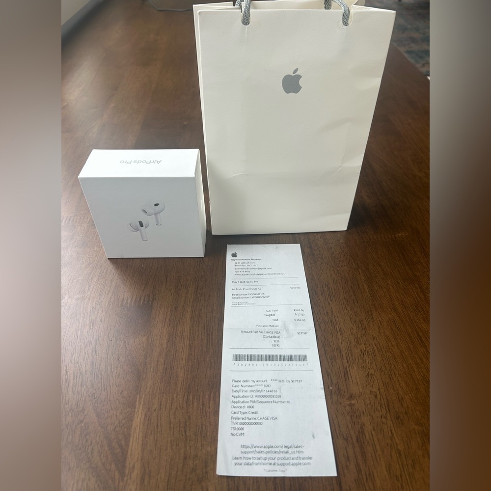 Apple AirPods Pro (2nd Generation) – Brand New Sealed + Apple Bag & Receipt